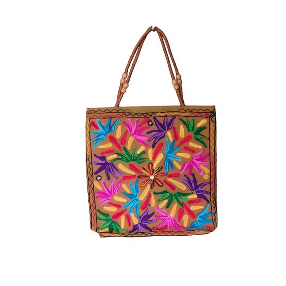 Hand sewn Oriental Handbag Tote‎ Carryall Bag - Picture 9 of 10